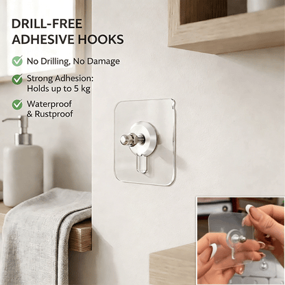 ⚡Drill Free Adhesive Hooks