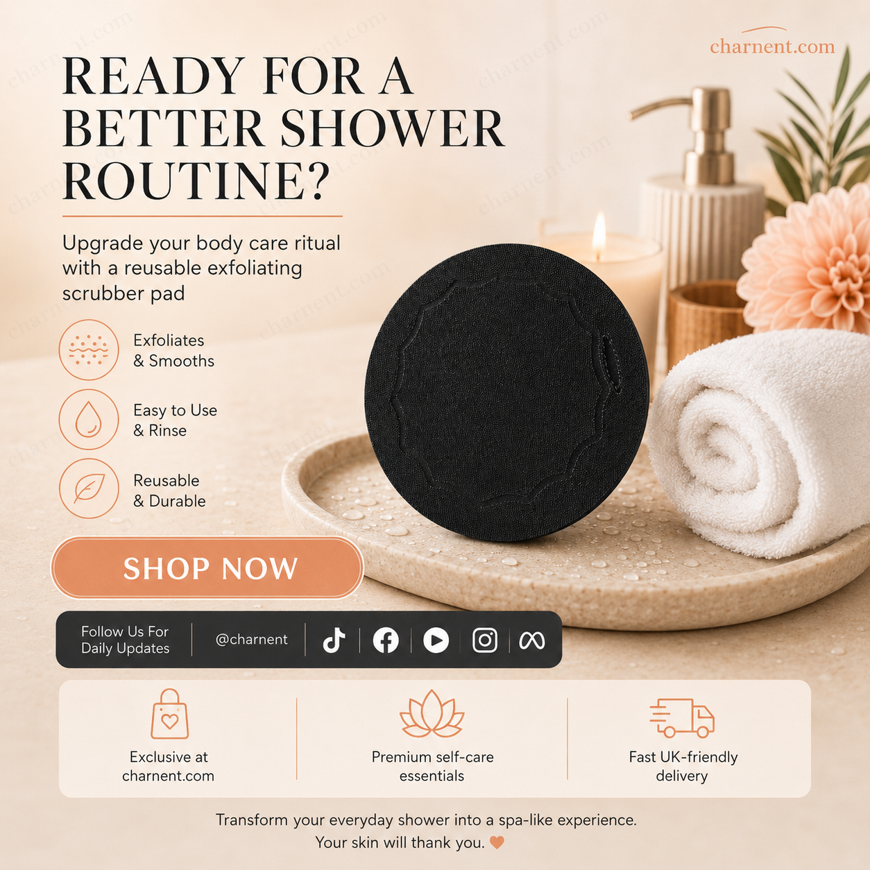 Exfoliating Scrub Bath Pads