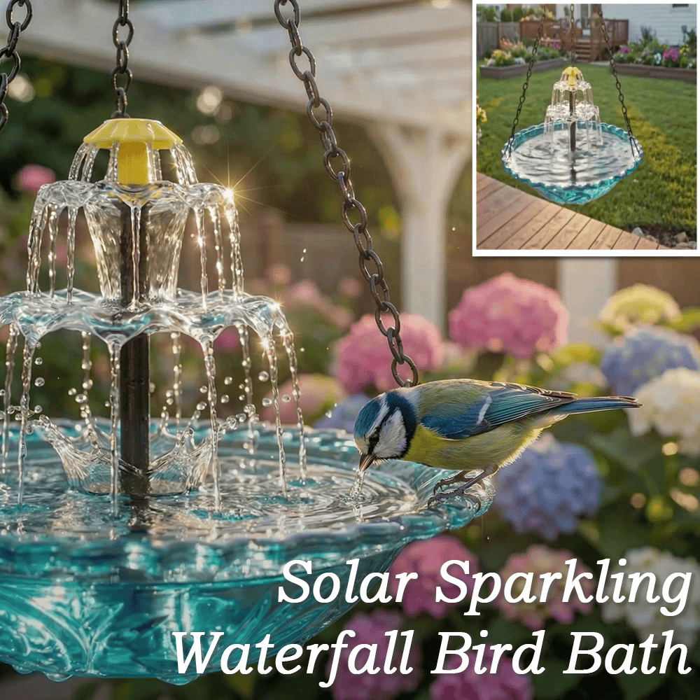 🔥Hot sale🔥2026 Spring Sale 40% Off--🐦Doryma®Solar Cascade Hanging Bird Bath Fountain
