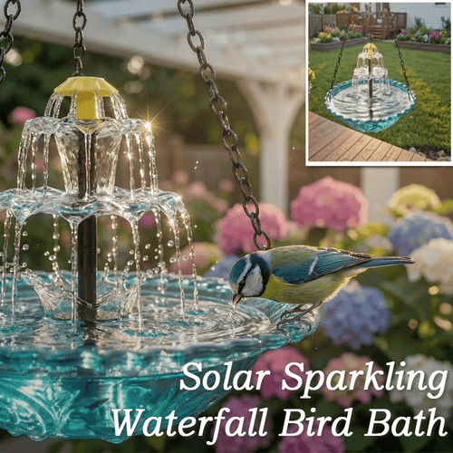 🔥Hot sale🔥2026 Spring Sale 40% Off--🐦Doryma®Solar Cascade Hanging Bird Bath Fountain