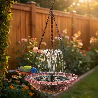 🔥Hot sale🔥2026 Spring Sale 40% Off--🐦Doryma®Solar Cascade Hanging Bird Bath Fountain