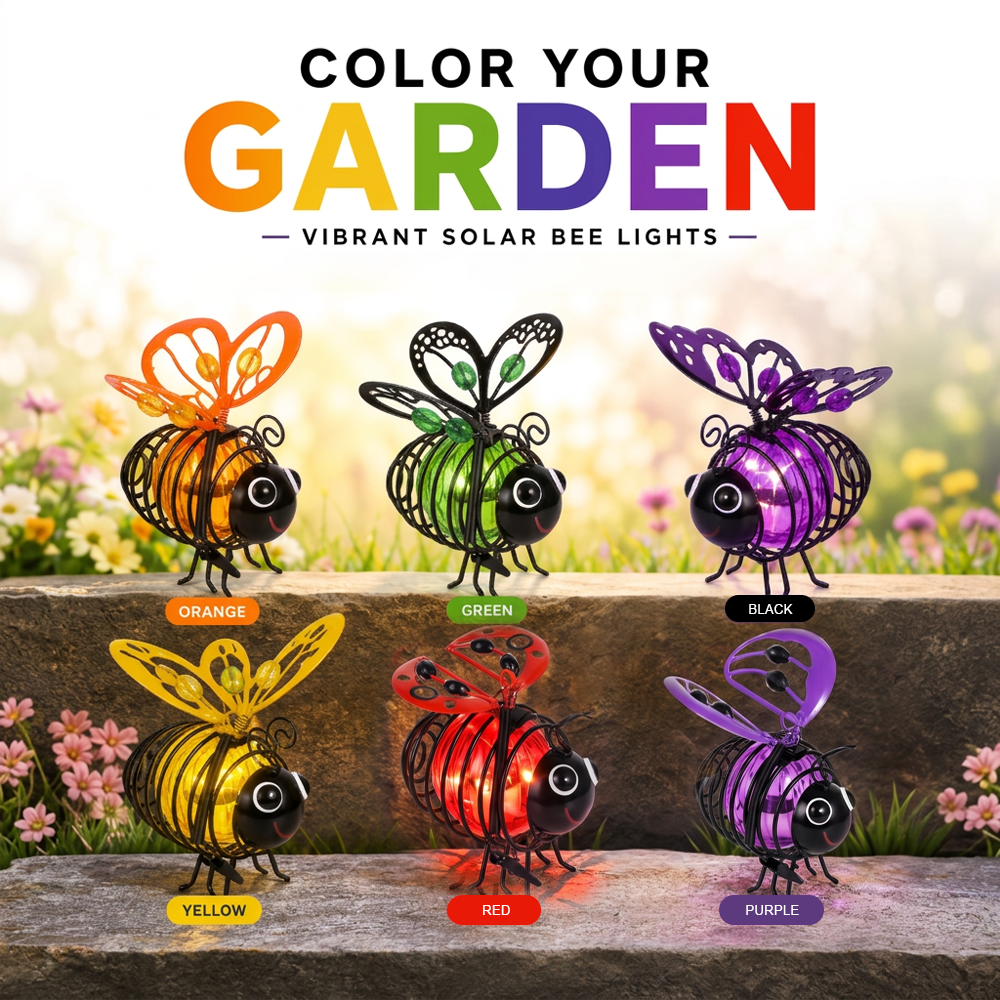 🐝Hanging Bee Light – Warm Amber Glow, Flicker-Free, Perfect for Garden Parties – Spread Joy Day and Night 🌞🌜