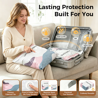 🥳2026 HOT SALE🥳💞50K+ SOLD!Doryma® No‑Pump Vacuum Storage Bags – Press & seal, no pump needed. Saves 80% space, keeps clothes dry & dust‑free. Perfect for bulky bedding & off‑season gear. 🛏️🗄️