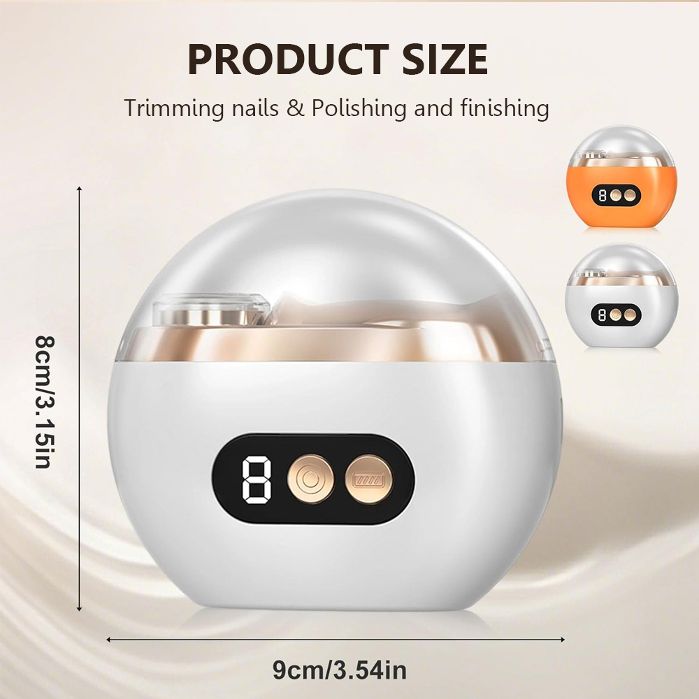Doryma®3-in-1 💅Electric Nail Trimmer with Adjustable Speed, LED Light & Dust Collection – Rechargeable & Portable
