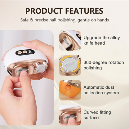 Doryma®3-in-1 💅Electric Nail Trimmer with Adjustable Speed, LED Light & Dust Collection – Rechargeable & Portable