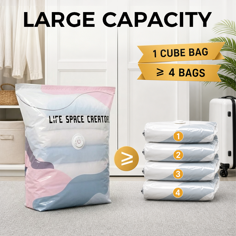 🥳2026 HOT SALE🥳💞50K+ SOLD!Doryma® No‑Pump Vacuum Storage Bags – Press & seal, no pump needed. Saves 80% space, keeps clothes dry & dust‑free. Perfect for bulky bedding & off‑season gear. 🛏️🗄️