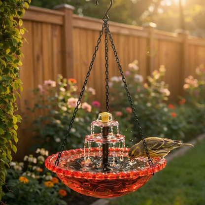 🔥Hot sale🔥2026 Spring Sale 40% Off--🐦Doryma®Solar Cascade Hanging Bird Bath Fountain