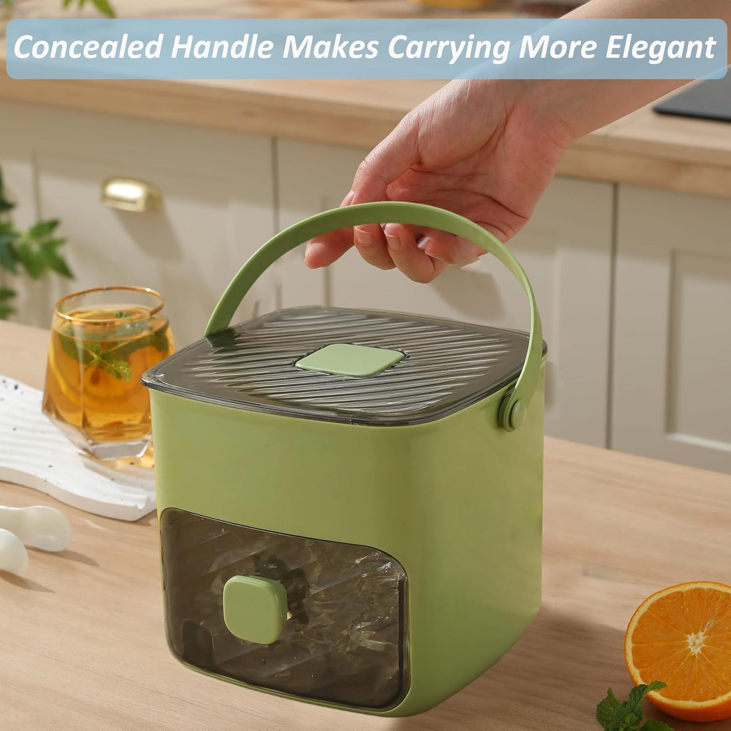 Doryma® 🧊Portable Ice Maker with Lid and Storage Box (48 cubes)
