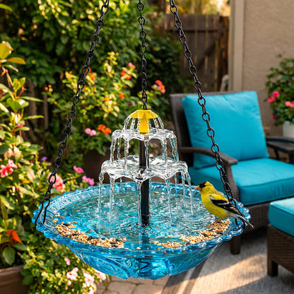 🔥Hot sale🔥2026 Spring Sale 40% Off--🐦Doryma®Solar Cascade Hanging Bird Bath Fountain