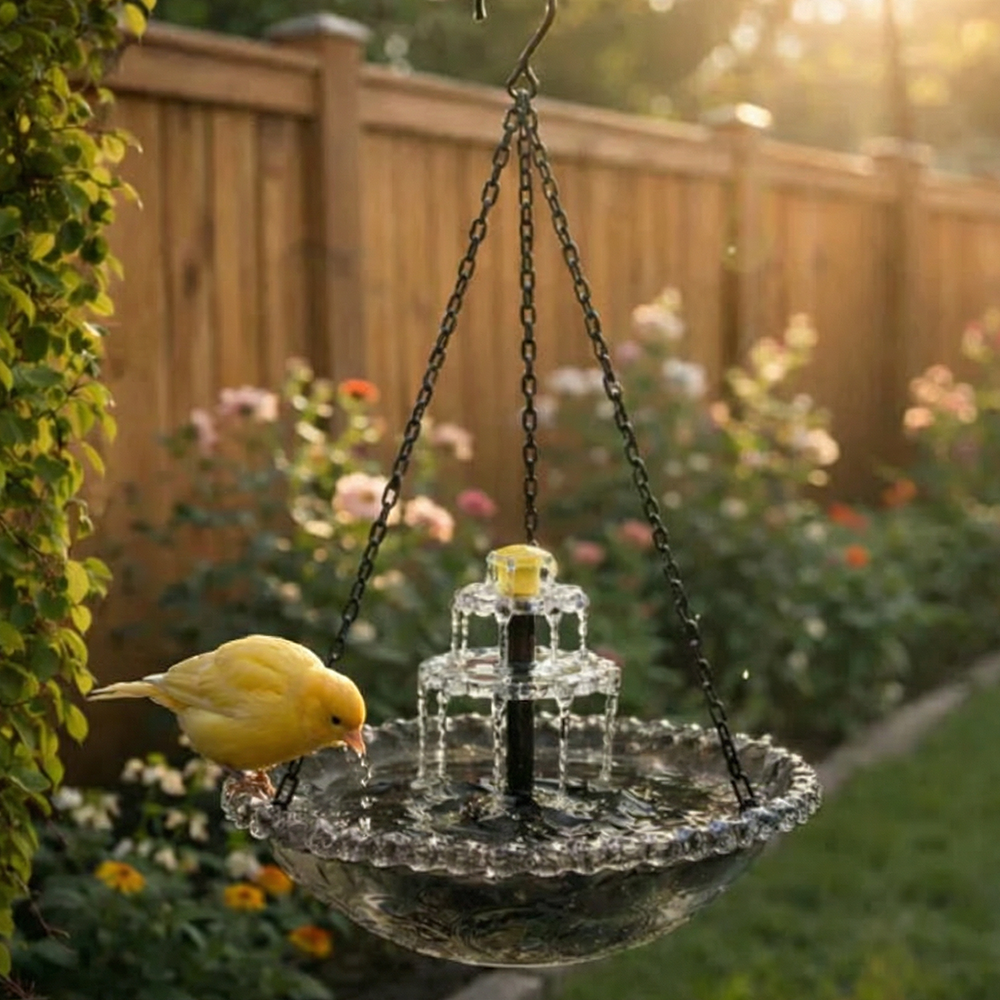 🔥Hot sale🔥2026 Spring Sale 40% Off--🐦Doryma®Solar Cascade Hanging Bird Bath Fountain