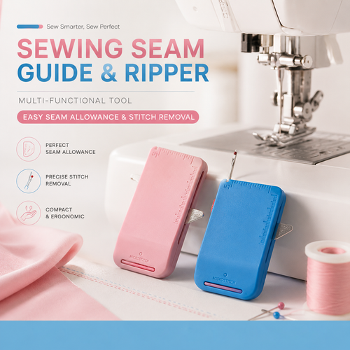 upsellDoryma®🧵 Sewing Seam Guide & Ripper – Multi-functional Tool, Easy Seam Allowance & Stitch Removal ✂️🪡