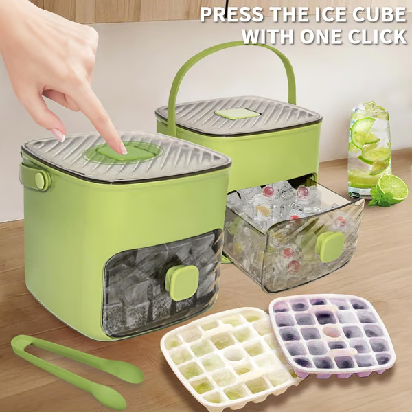 Doryma® 🧊Portable Ice Maker with Lid and Storage Box (48 cubes)