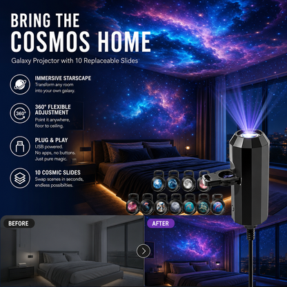 🥳2026 HOT SALE🥳💥🌈 50% OFF! Doryma® Smart Galaxy Ocean Projector – Stunning Sky Effects at Home