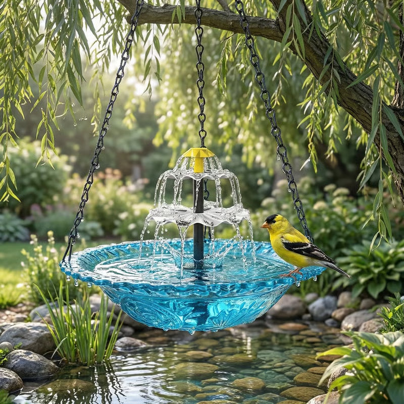 🔥Hot sale🔥2026 Spring Sale 40% Off--🐦Doryma®Solar Cascade Hanging Bird Bath Fountain