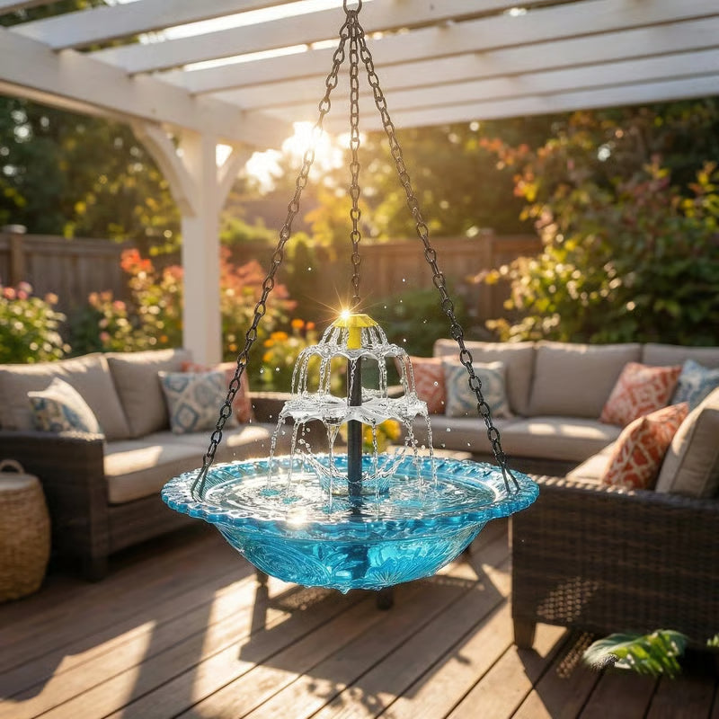 🔥Hot sale🔥2026 Spring Sale 40% Off--🐦Doryma®Solar Cascade Hanging Bird Bath Fountain