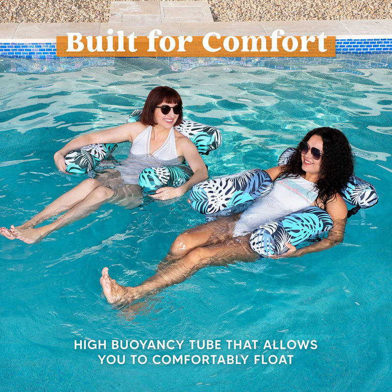 Doryma®💎 -50% ON INFLATABLE POOL FLOATING CHAIR! 💎 Tropical Leaf Design, Ultra-Lightweight & Puncture-Resistant PVC ✨