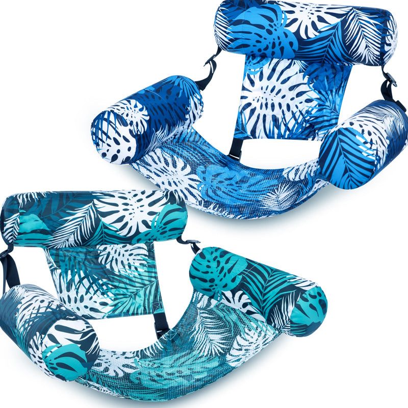 Doryma®💎 -50% ON INFLATABLE POOL FLOATING CHAIR! 💎 Tropical Leaf Design, Ultra-Lightweight & Puncture-Resistant PVC ✨