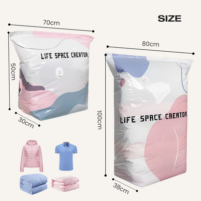 🥳2026 HOT SALE🥳💞50K+ SOLD!Doryma® No‑Pump Vacuum Storage Bags – Press & seal, no pump needed. Saves 80% space, keeps clothes dry & dust‑free. Perfect for bulky bedding & off‑season gear. 🛏️🗄️