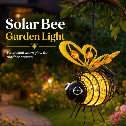🐝Hanging Bee Light – Warm Amber Glow, Flicker-Free, Perfect for Garden Parties – Spread Joy Day and Night 🌞🌜