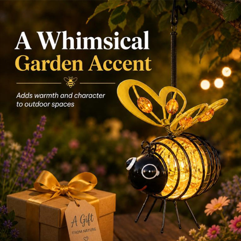 🐝Hanging Bee Light – Warm Amber Glow, Flicker-Free, Perfect for Garden Parties – Spread Joy Day and Night 🌞🌜
