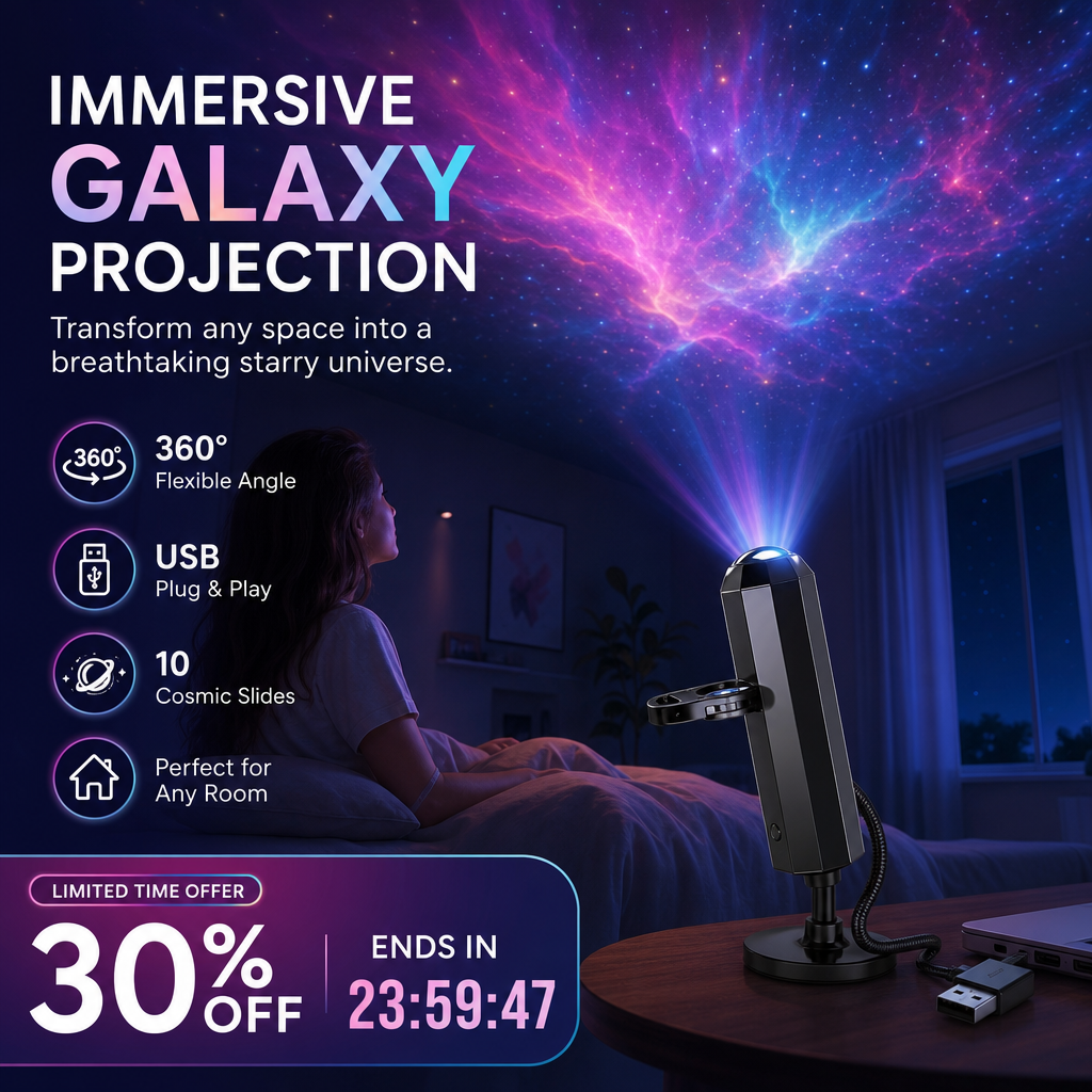 🥳2026 HOT SALE🥳💥🌈 50% OFF! Doryma® Smart Galaxy Ocean Projector – Stunning Sky Effects at Home